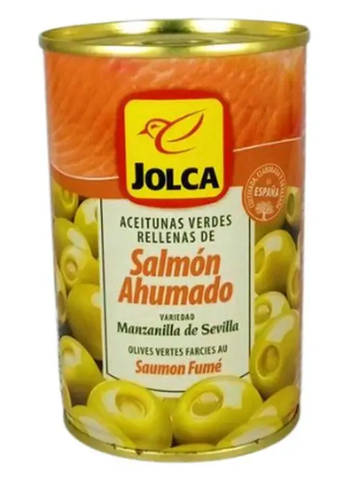 ACEITUNAS RELLENAS SALMON JOLCA 300 GR UND
