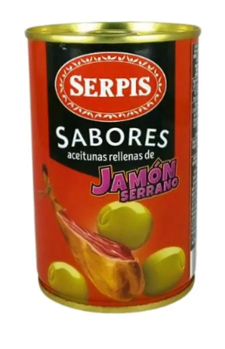ACEITUNAS SERPIS JAMON SERRANO 300 G UND