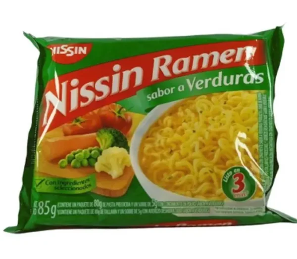 SOPA INST NISSIN VERDURA RAMEN 85 G UND