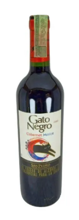 VINO TINTO CABERNET MERLOT GATO NEGRO UND