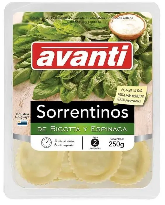 SORRENTINOS DE RICOTTA Y ESPINACA 250 GR UND