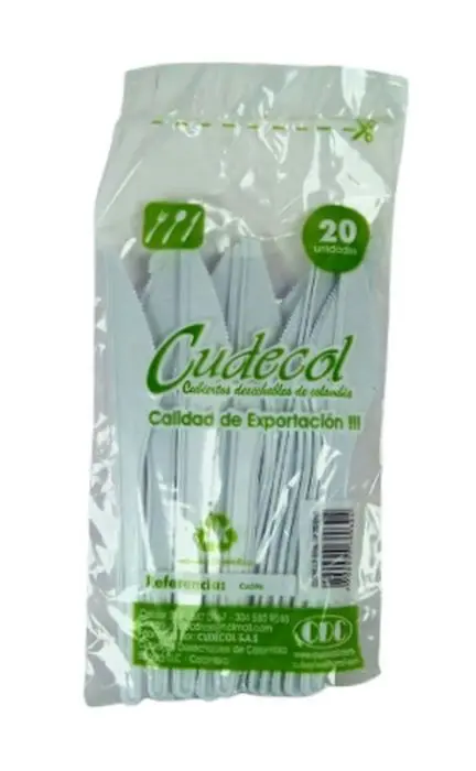 DESECHA CUCHILLO PLASTICO CUDDECOL 20 UND