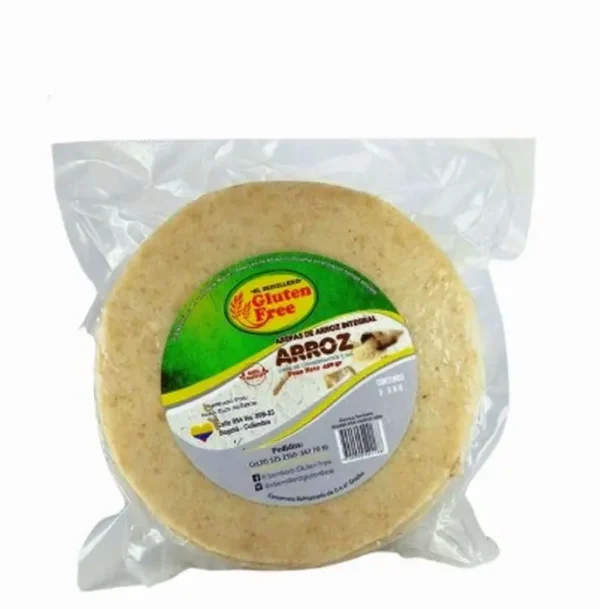 AREPA ARROZ GLUTEN FREE NATURAL 500 GR UND