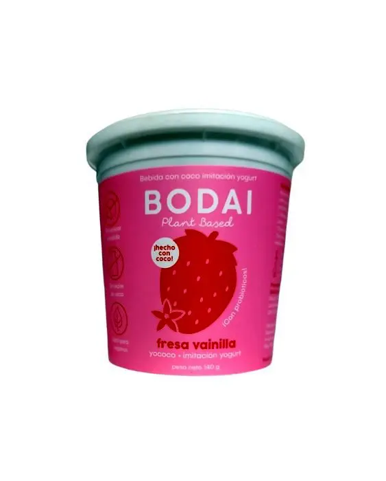 YOGURT VEGANO BODAI FRESA VAINILLA 140 G UND
