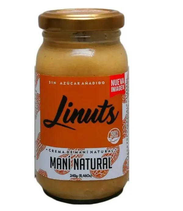 CREMA DE MANI NATURAL LINUTS 240 G UND
