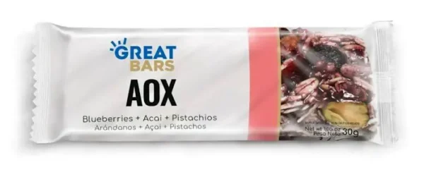 BARRA ARANDANOS ACAI GREAT BARS AOX 30 G UND