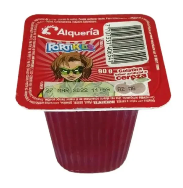 GELATINA FORTIKIDS ALQUERIA CEREZA 90 G UND