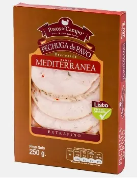 PECHUGA PAVOS DEL CAMPO MEDITERRANE 250G UND