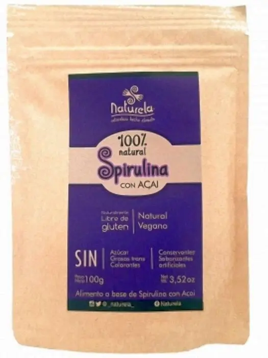SPIRULINA CON ACAI NATURELA 100 GR UND