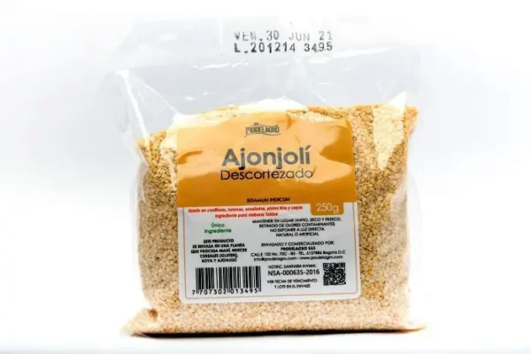 AJONJOLI DESCORTEZADO PRODELAGRO 250 GR UND