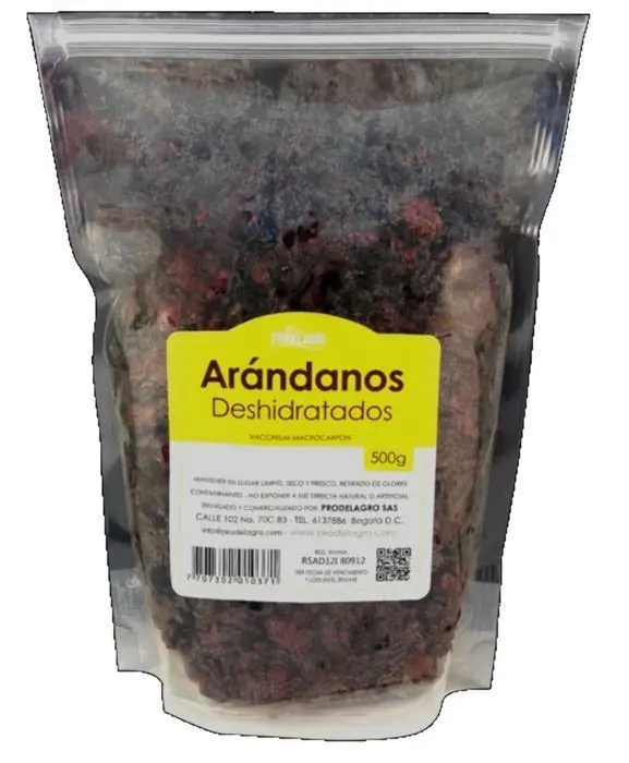 ARANDANOS PRODELAGRO DESHIDRATADOS 500G UND