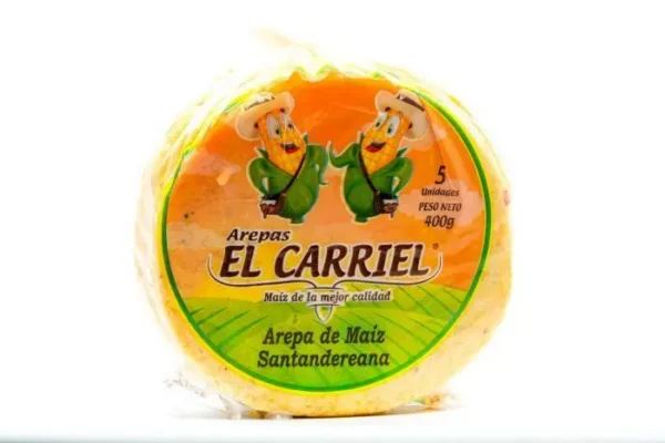 AREPA EL CARRIEL DE MAIZ SANTADERIA 400G UND