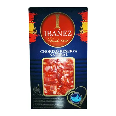 CHORIZO NATURAL IBANEZ RODAJAS 80 GR UND