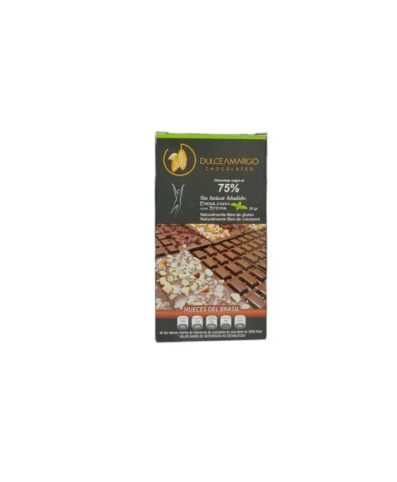 CHOCOLATE NUECES BRASIL DULCE AMARGO 50G UND
