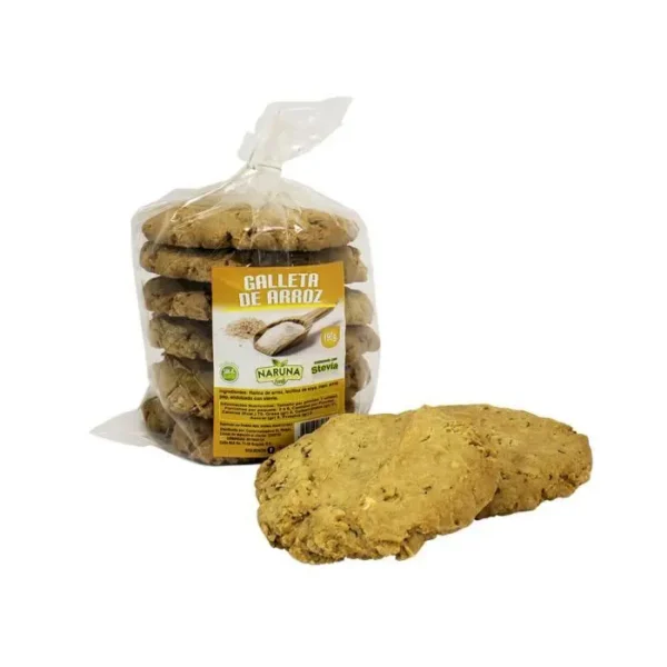 GALLETA ARROZ NARUNA CON STEVIA 190 G UND