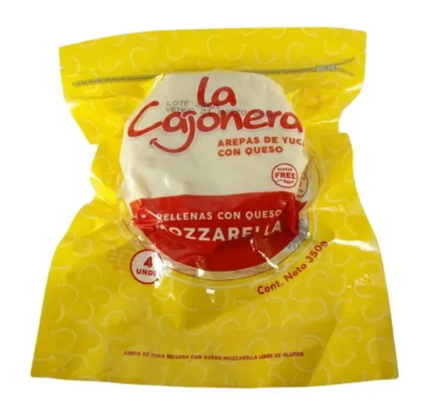 AREPA QUESO MOZZARELLA CAJONERA 350 G UND