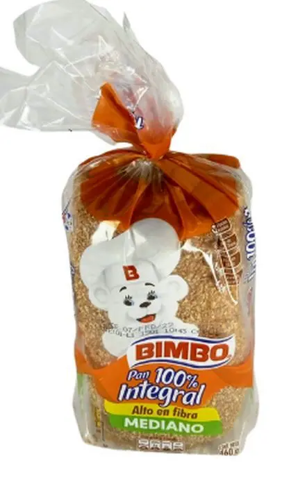 PAN TAJADO INTEGRAL BIMBO 100% 460 GR UND