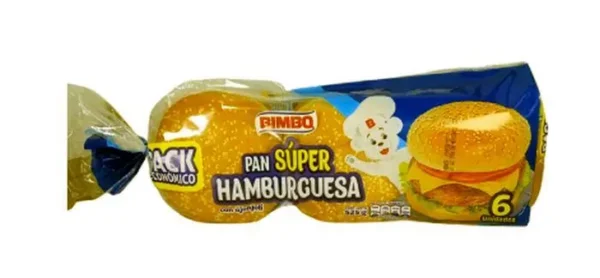 PAN SUPER HAMBURGUESA BIMBO 525 G UND