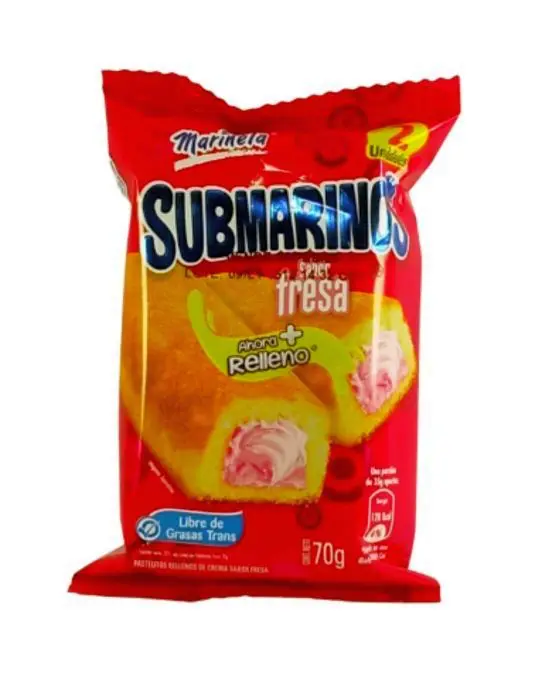 PONQUE SUBMARINOS MARISELA FRESA 70 GR UND