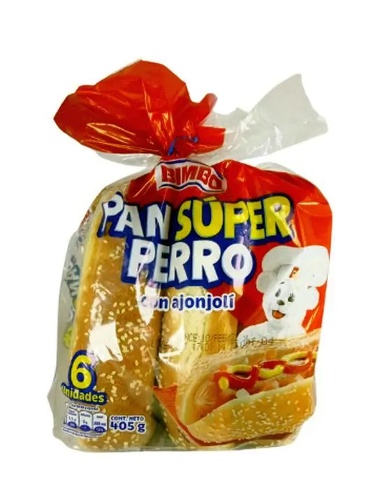 PAN BIMBO SUPER PERRO AJONJOLI 405 G UND