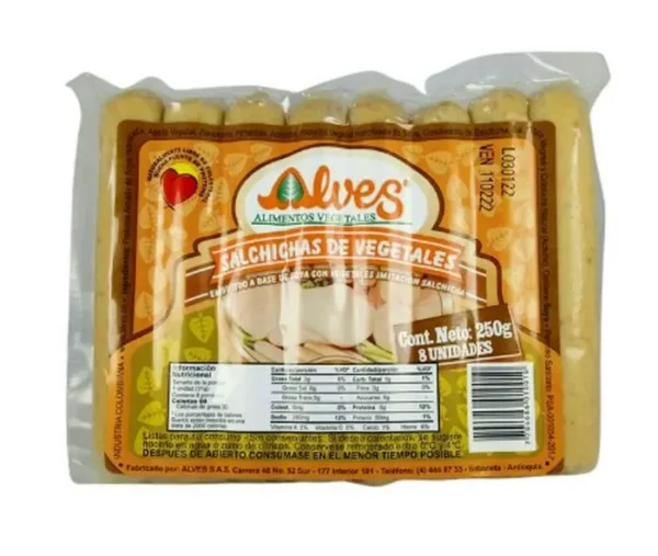 SALCHICHA VEGETAL ALVES 250 G UND