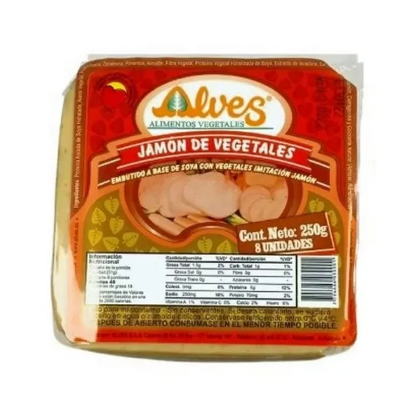 JAMON VEGETAL ALVES TJ 250 G UND