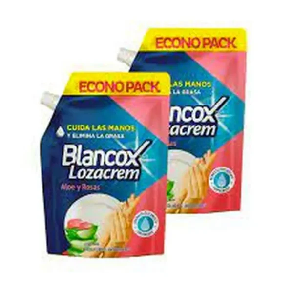 LAVALOZA BLANCOX ALOE ROSAS 1500 ML 2 UND
