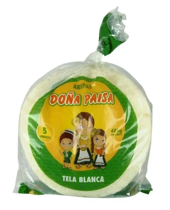 AREPA TELA BLANCA DONA PAISA 5  40 UND