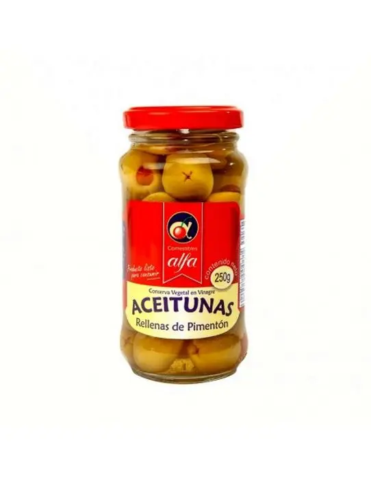 ACEITUNAS RELLE PIMEN ALFA 250 GR UND