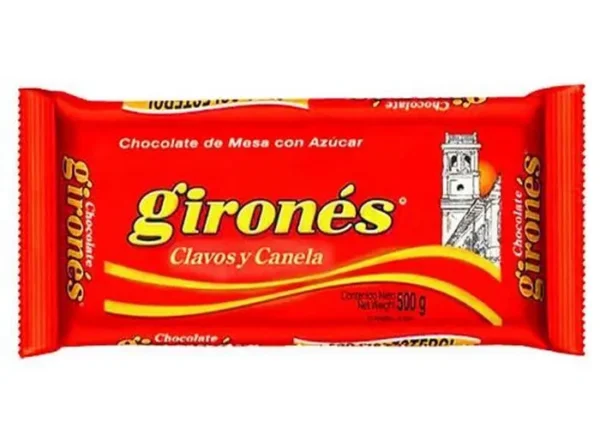 CHOCOLATE CLAVOS Y CANELA GIRONES 500 GR UND