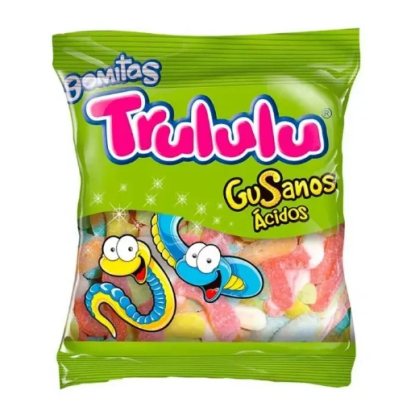 GOMITAS GUSANOS ACIDOS TRULULU 80 G UND
