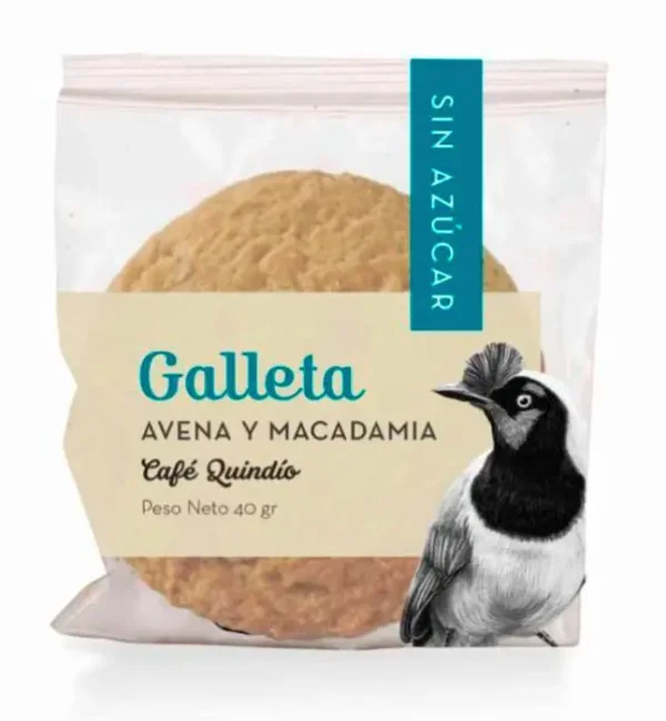 GALLETA AVENA MACADAMIA QUINDIO 40 G UND