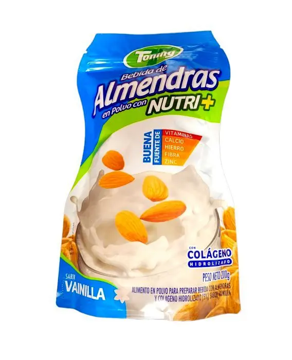 LECHE POLVO ALMENDRAS TONING VAINIL 200G UND