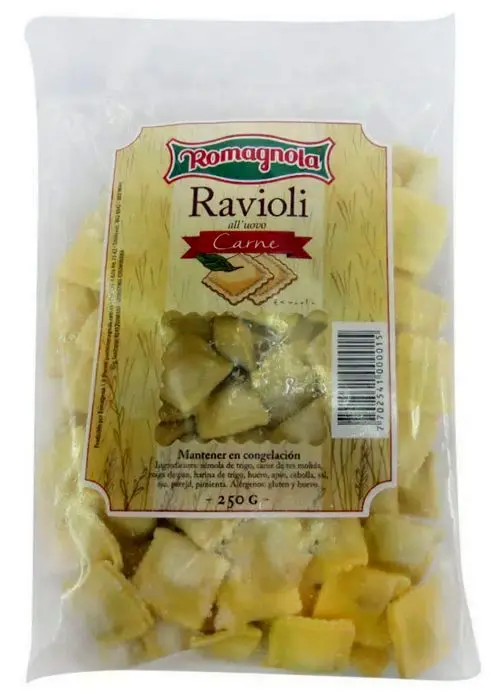 PASTA RAVIOLIS ROMAGNALA CARNE 250 GR UND