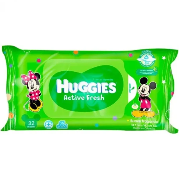 TOALLITAS HUGGIES LIMPIEZA 32 U COVID UND