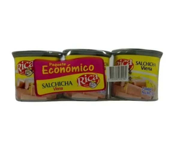 SALCHICHA ENLT VIENA RICA  RES 3  450 GR 3 UND