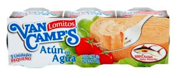 ATUN LOMO VAN CAMPS EN AGUA 80 G 3 U UND