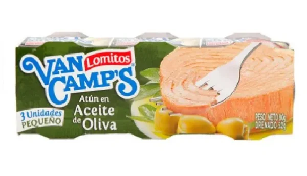 ATUN LOMO VAN CAMPS ACEITE OLIVA 80G 3 U UND