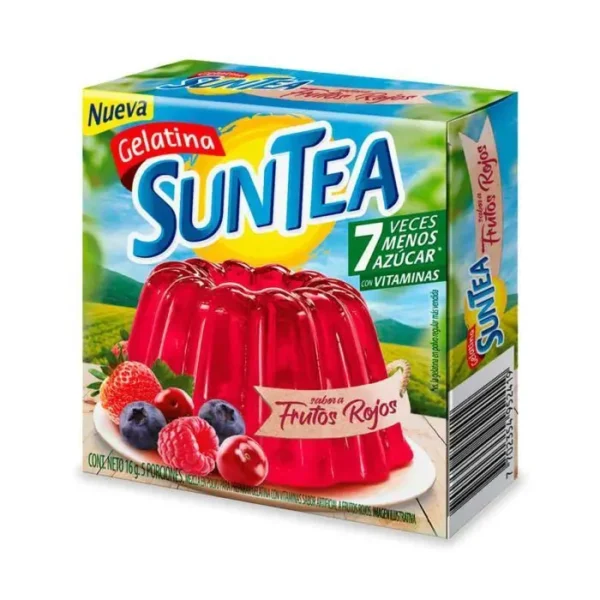 GELATINA SUNTEA FRUTOS ROJOS 16 G UND