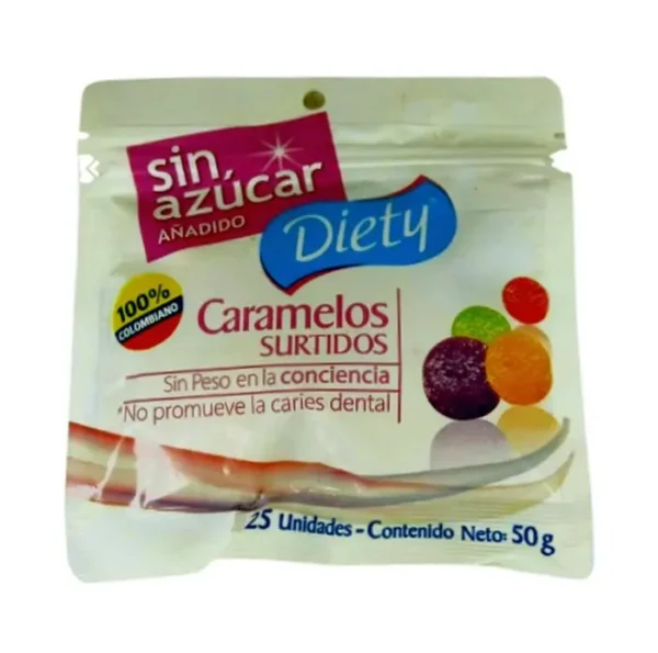 CARAMELOS SURTS DIETY BOL 50 GR UND