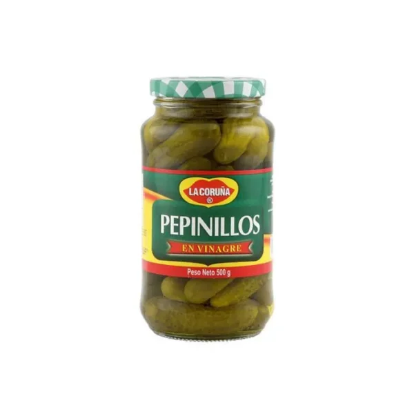 PEPINILLOS EN VINAGRE LA CORUNA 500 G UND