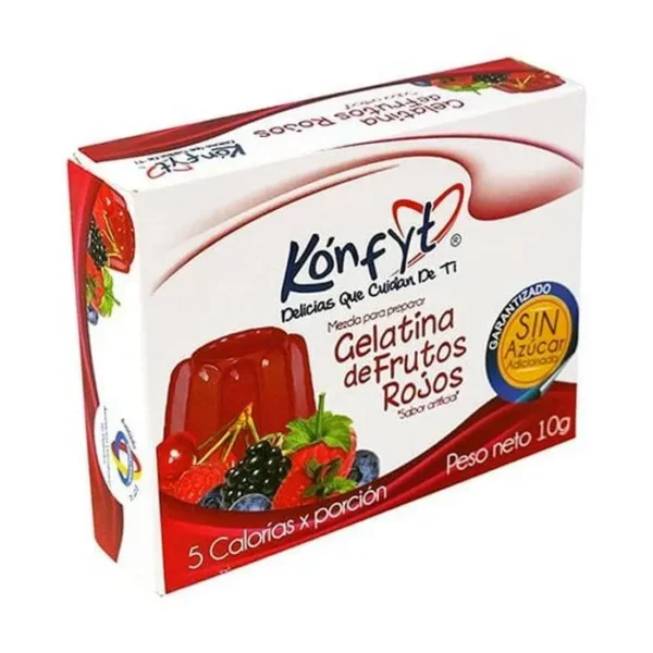 GELATINA KONFYT FRAMBUESA SIN AZUCAR 10G UND