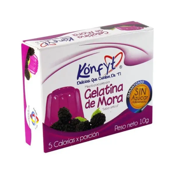 GELATINA KONFYT MORA SIN AZUCAR 10 G UND