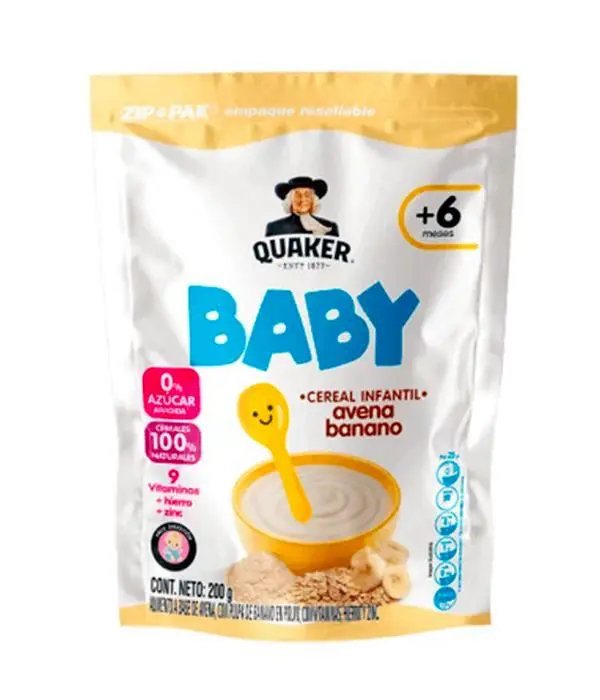 CEREAL INFANTIL AVENA BANANO QUAKER 100G UND