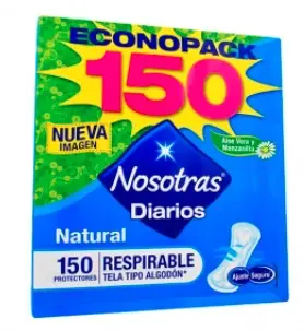 PROTECTORES NOSOTRAS NATURAL 150 U UND
