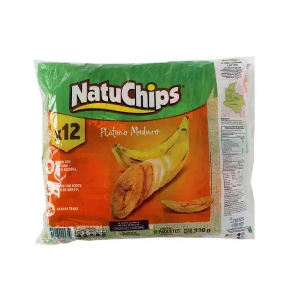 PASABO NATUCHIPS PLATANO MADURO 28 G 12 UND