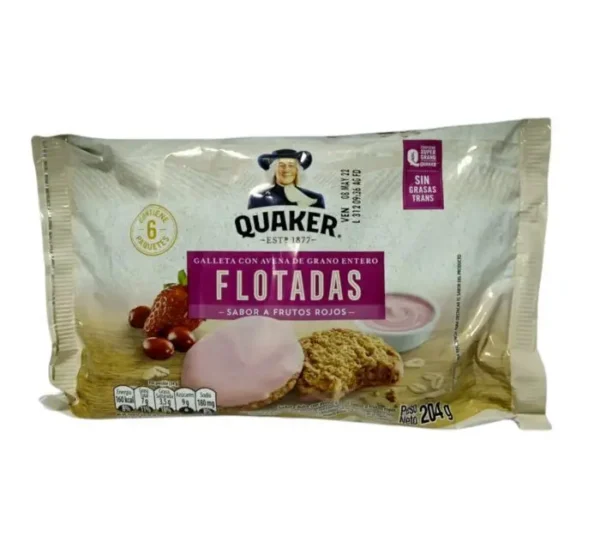 GALLETA QUAKER FLOTADAS FRUT ROJOS 34 G 6 UND