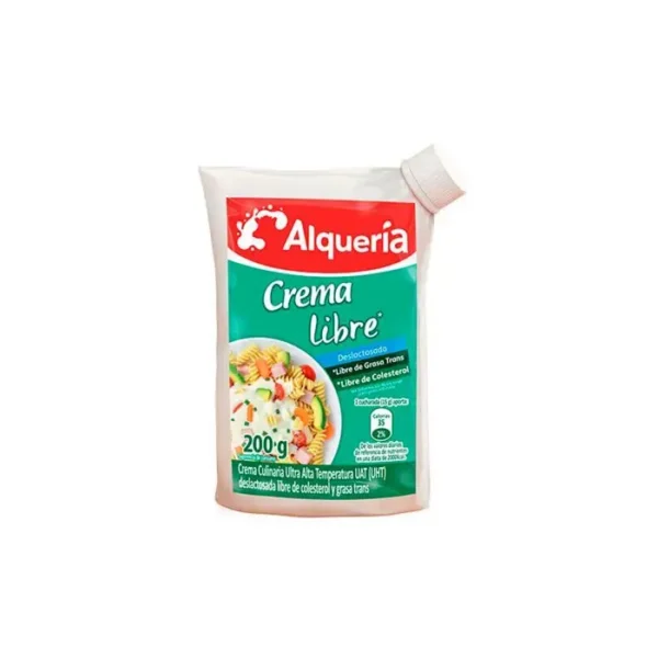 CREMA DE LECHE DESLACTOSADA ALQUERIA 180 UND