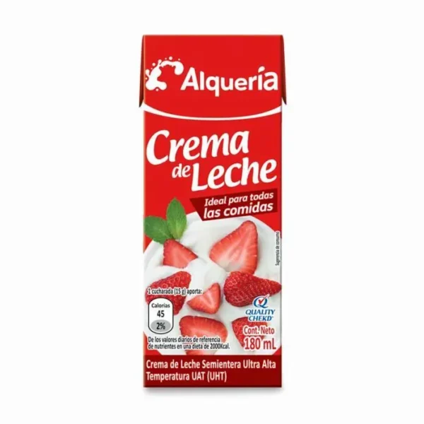 CREMA DE LECHE ALQUERIA CAJA 180 G UND