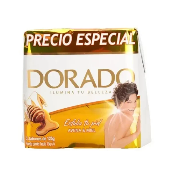 JABON DORADO AVENA MIEL 125 G 3 UND